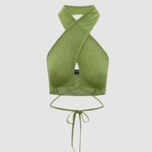 Cider Green Halter Top